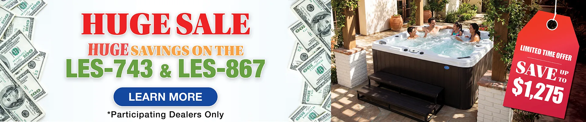 Calspas hot tub being used in a family setting - Colton